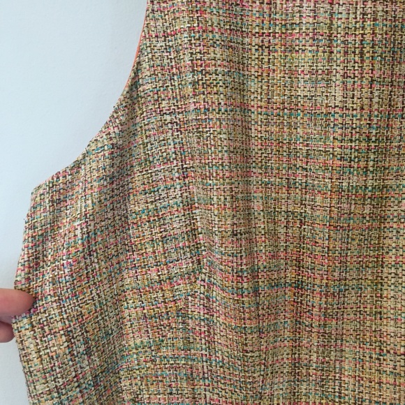 Nathalie Seaver Tweed Silk Shift Dress Size M/L - Picture 6 of 8